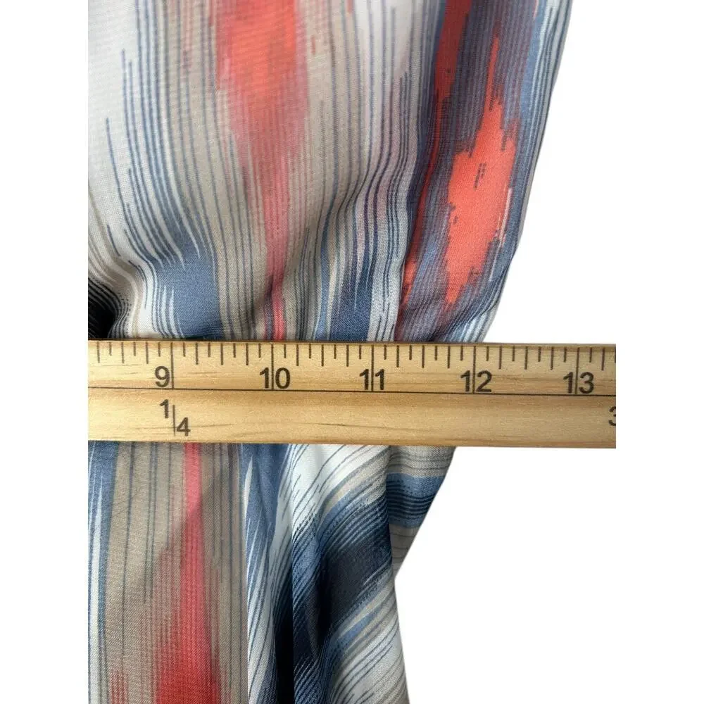 Fashion Nova Feels Like Destiny Maxi Dress Blue Combo Size 3X Asymmetrical - Picture 12 of 13